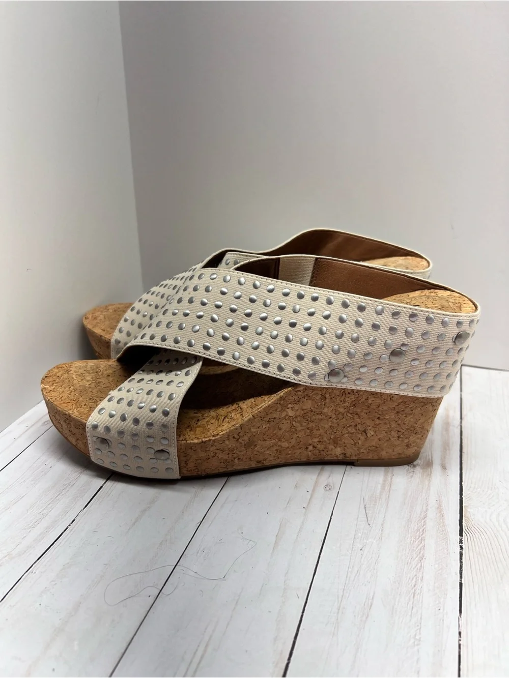 Lucky Brand Miller 2 Studded Wedge Sandals NWT NWOB Size 7.5